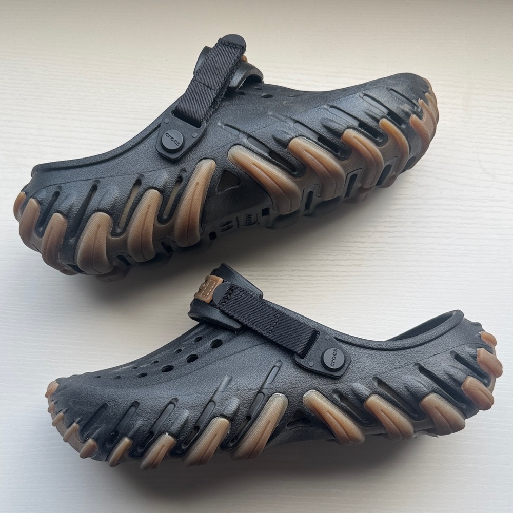 CROCS Mens Echo RO Clog Black and Gum Size 8